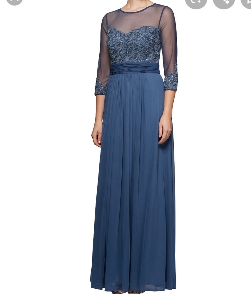 NWT Mesh Embroidered Gown